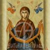 Acoperamantul Maicii Domnului icoana foita de aur