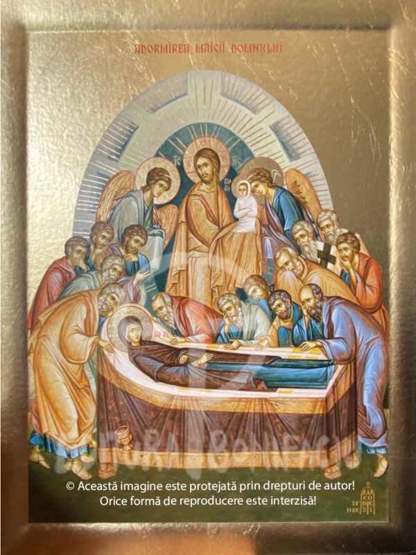 Adormirea Preasfintei Nascatoarei de Dumnezeu- icoana cu foita de aur