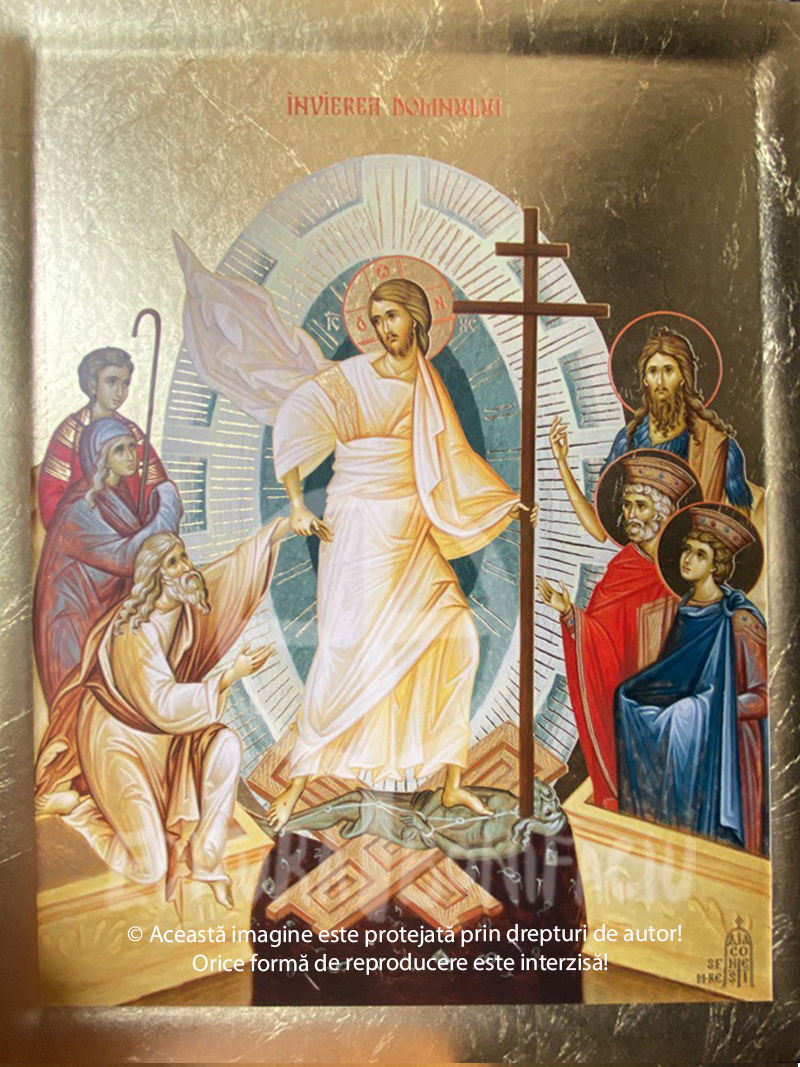 Invierea Domnului Mantuitorul - icoana cu aur