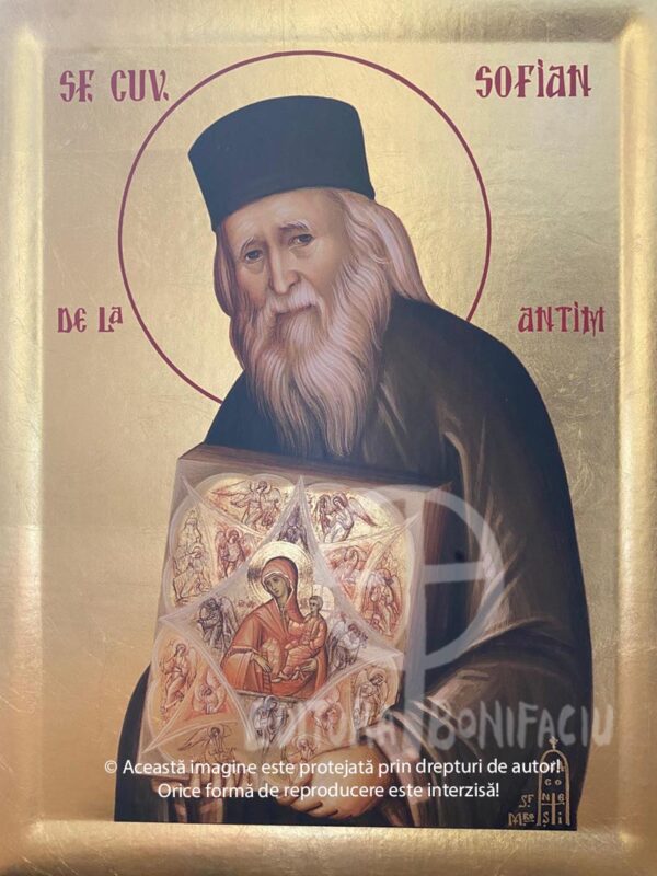 Sfantul-Sofian-Boghiu-icoana-cu-foita-de-aur Icoan cu foita de aur Sfantul Sofian Boghiu de la Antim