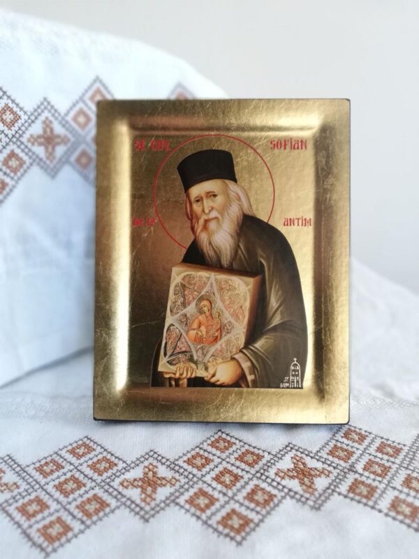 Sfantul-Sofian-Boghiu-icoana-cu-foita-de-aur1 SF. CUVIOS SOFIAN DE LA ANTIM - ICOANA CU FOITA DE AUR